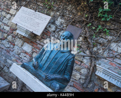 Verona, Venetien, Italien. Statue von William Shakespeare an der Julia Grab Stockfoto