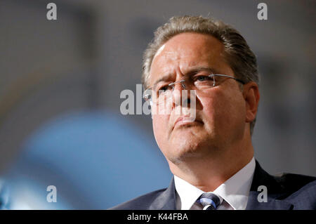 Berlin, Deutschland. 04 Sep, 2017. Dieter Romann, Präsident der föderalen Polizei im Herbst Rezeption des föderalen Sicherheitsbehörden in Berlin, Deutschland, 04. September 2017. Foto: Fabrizio Bensch/Reuters/dpa/Alamy leben Nachrichten Stockfoto