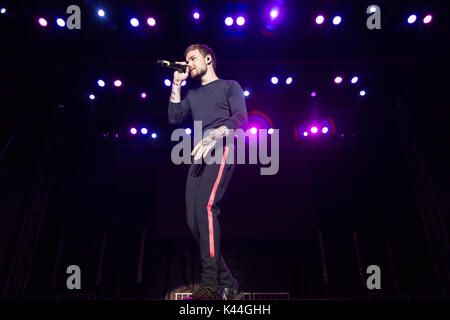 Vancouver, Kanada. 03 Sep, 2017. Vancouver, Kanada. 3. Sep 2017. Englischer Sänger Liam Payne von einer Richtung Ruhm durchführen am iHeartRadio Beach Ball an der PNE Amphitheater in Vancouver, BC, Kanada. Credit: Jamie Taylor/Alamy Leben Nachrichten. Stockfoto