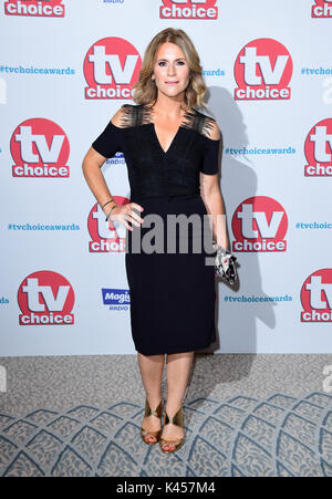 Harriet Scott die Teilnahme an der TV-Choice Awards 2017 im Dorchester Hotel, London statt. PRESS ASSOCIATION Foto. Bild Datum: Montag, 4. September 2017. Siehe PA Geschichte SHOWBIZ TV Wahl. Foto: Ian West/PA-Kabel Stockfoto