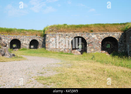 Befestigungen auf der Insel Suomenlinna in Helsinki, Finnland Stockfoto