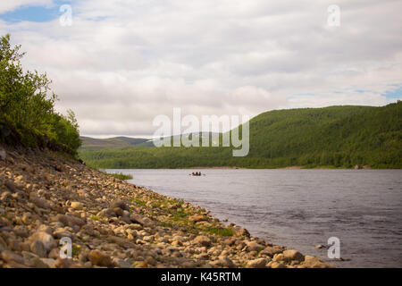 Grenze zwischen Finnland und Norwegen, Utsjoki, Lappland Stockfoto