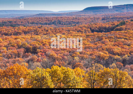 USA, Pennsylvania Pocono Mountains, Mt. Pocono, Ansicht von Pocono Knopf, Herbst Stockfoto