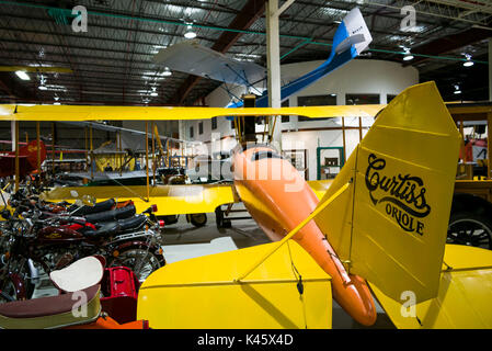 USA, New York, Finger Lakes Region, Hammondsport, Glenn H, Curtiss Museum, zu frühen US-Pionier der Luftfahrt und Resident Glenn Curtiss, Curtiss Oriole, 1919 gewidmet Stockfoto