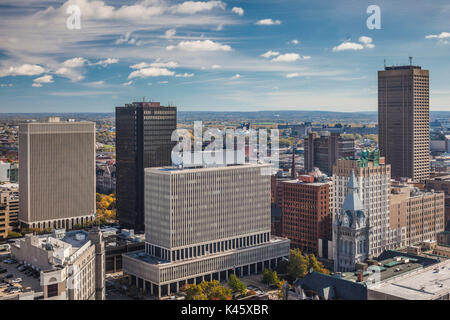 USA, New York, New York, Buffalo, erhöhten Blick auf Downtown Stockfoto