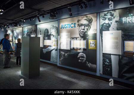 USA, New York, Hudson Valley, Hyde Park, FDR National Historic Site, dem ehemaligen Zuhause von US-Präsident Franklin D Roosevelt, Ausstellung über First Lady Eleanor Roosevelt Stockfoto