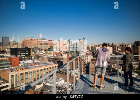 USA, New York, New York City, Manhattan, Erhöhte Ansicht aus dem Whitney Museum roofdeck Stockfoto