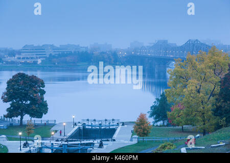 Kanada, Ontario, Ottawa, der Hauptstadt Kanadas, Rideau Canal Locks am Ottawa River Stockfoto