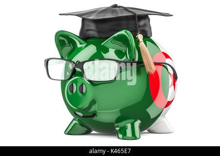 Einsparungen für Bildung in Algerien Konzept, 3D-Rendering auf weißem Hintergrund Stockfoto