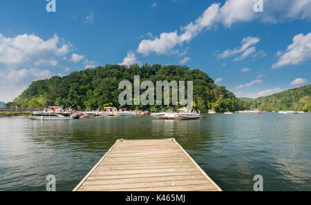 Tag der Arbeit Boating Party auf Cheat See Morgantown WV Stockfoto