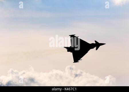 Typhoon Jet während Anzeige bei Scottish International Airshow 2017 Stockfoto