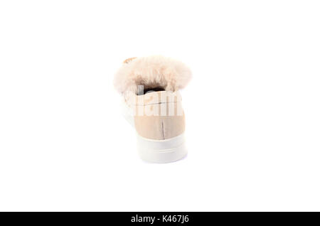 Women's Boot isoliert auf Weiss. Stockfoto