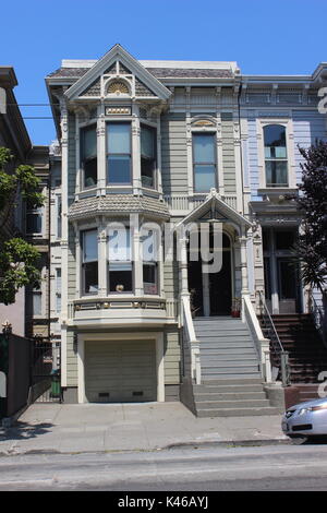 Stick Mayfield Wohnungen errichtet 1885, Lower Haight, Western hinaus, San Francisco, Kalifornien Stockfoto