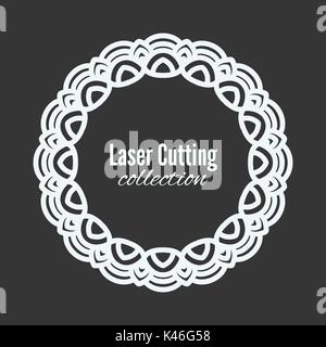 Vektor laser Blume Stern schnitt die Vorlage. Blumen Mandalas für den Plotter. Stock Vektor