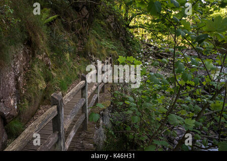 Die Aberglaslyn Pass in der Nähe Beddgelert in Snowdonia, North Wales. Stockfoto