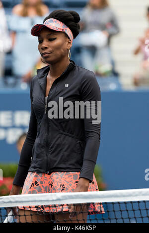 Venus Williams (USA) konkurrieren auf dem 2017 US Open Tennis Championships Stockfoto