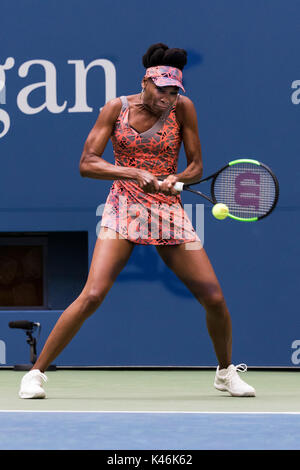 Venus Williams (USA) konkurrieren auf dem 2017 US Open Tennis Championships Stockfoto