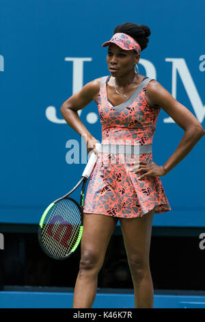 Venus Williams (USA) konkurrieren auf dem 2017 US Open Tennis Championships Stockfoto