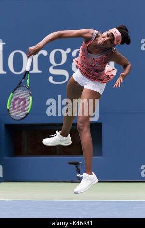 Venus Williams (USA) konkurrieren auf dem 2017 US Open Tennis Championships Stockfoto