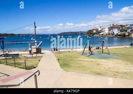 Der Strand und der Hafen, Little Manly, Sydney, New South Wales, NSW, Australien Stockfoto