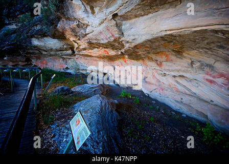 Aboriginal Art Gallery Mt Moffatt Nationalpark Stockfoto