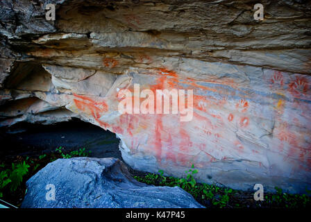 Aboriginal Art Gallery Mt Moffatt Nationalpark Stockfoto