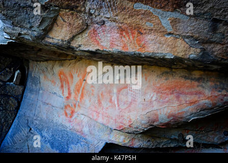 Aboriginal Art Gallery Mt Moffatt Nationalpark Stockfoto