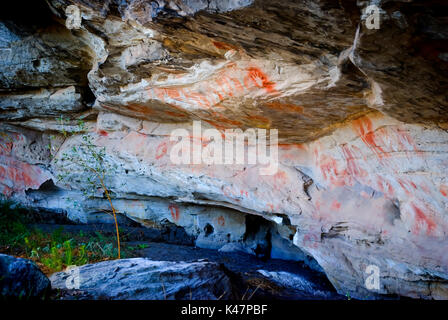 Aboriginal Art Gallery Mt Moffatt Nationalpark Stockfoto