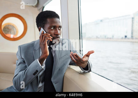 Kommunikation per Smartphone Stockfoto