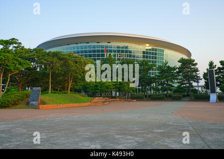 Das International Convention Centre (ICC) Jeju ist in der jungmun Resort in Seogwipo auf der Insel Jeju in Südkorea Stockfoto