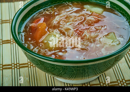 Krchik-armenischen Winter Suppe mit Sauerkraut Stockfoto