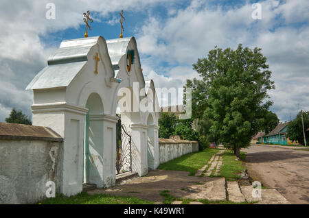 Tempel des Heiligen Propheten Elias. Lubtscha, Weißrussland. Stockfoto