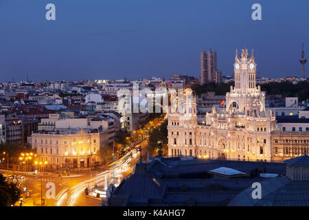 Palacio de Comunicaciones, Plaza De La Cibeles, Madrid, Spanien Stockfoto