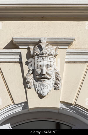 Architektonische Details, Imparatul Romanilor Hotel, Sibiu, Rumänien Stockfoto