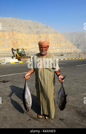 Hafen von Khasab, Musandam, Oman Stockfoto