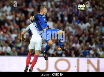 JAN DURICA DER SLOWAKEI CHAL ENGLAND V SLOWAKEI Wembley Stadium, LONDON, ENGLAND, 04. September 2017 Stockfoto