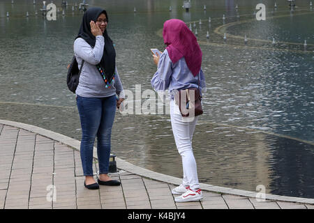 Kuala Lumpur, Malaysia. 6. Sep 2017. Touristische und Abouts an einem schwülen Tag in Kuala Lumpur Credit: Dinendra Haria/Alamy leben Nachrichten Stockfoto