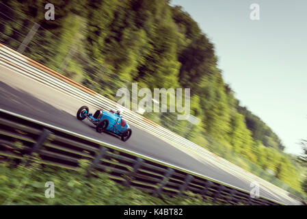 Bugatti 37A von 1928 - Classic Car Racing Stockfoto