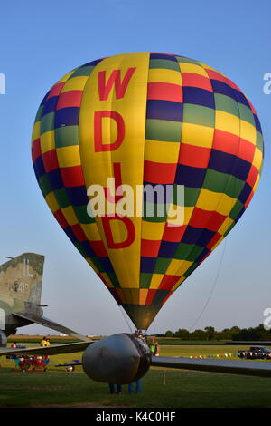 Lincoln, Illinois - USA - 25. August 2017: Lincoln Ballonfahrt Stockfoto