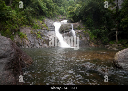 Kallar Wasserfall ponmudi Trivandrum Kerala Stockfoto