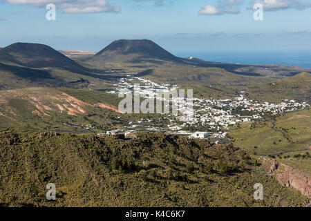 78 5000 Blick auf Haria im Tal der tausend Palmen, Lanzarotes, Kanaren, Spanien, Europa Stockfoto