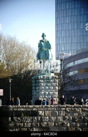 Besucherplattform S Reiterstandbild Köln Stockfoto