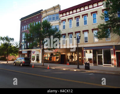 Genf, New York, USA. August 5, 2017. Innenstadt von Genf, New York auf einem ruhigen Sommer morgen Stockfoto