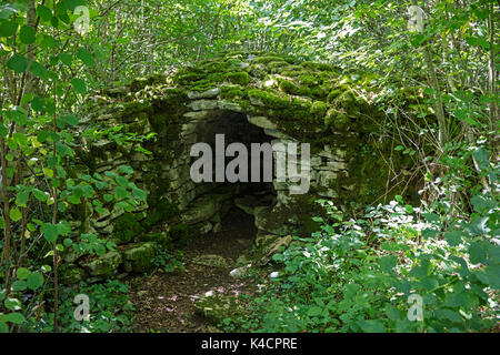 Cabane de bergers, Trockengehirferhütte bei Granges-sur-Baume im Jura in Franche-Comté, Lons-le-Saunier, Frankreich Stockfoto