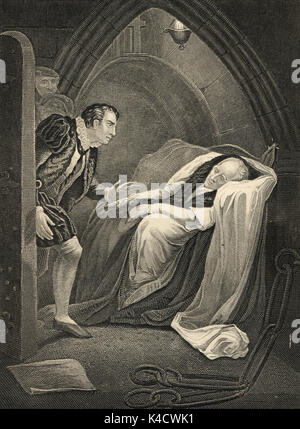 Der Tod von Mortimer. Akt II Szene 5 in Henry VI TEIL I von William Shakespeare. Stockfoto