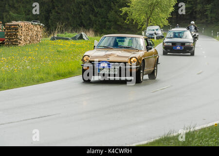 Brilon, Deutschland - 13. Mai 2017: Oldtimer Sauerland Round trip Datsun 260 Z Stockfoto