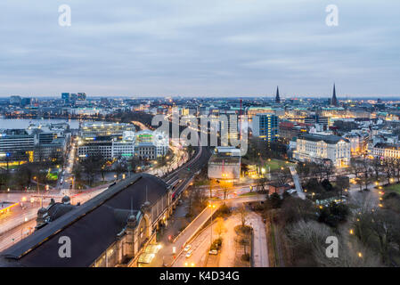 Luftaufnahme von Hamburg, Freie und Hansestadt, Deutschland Stockfoto