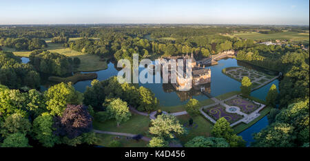 Luftaufnahme der Wasserburg Anholt in Isselburg, Deutschland Stockfoto