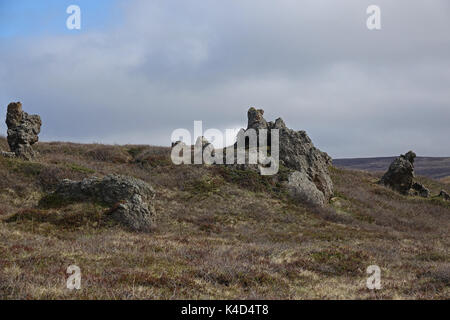 Island, Trolle Im nordöstlichen Teil von Island Stockfoto