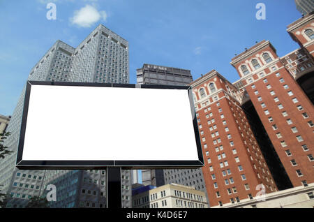 Pittsburgh, Pennsylvania leere weiße Reklametafeln Stockfoto